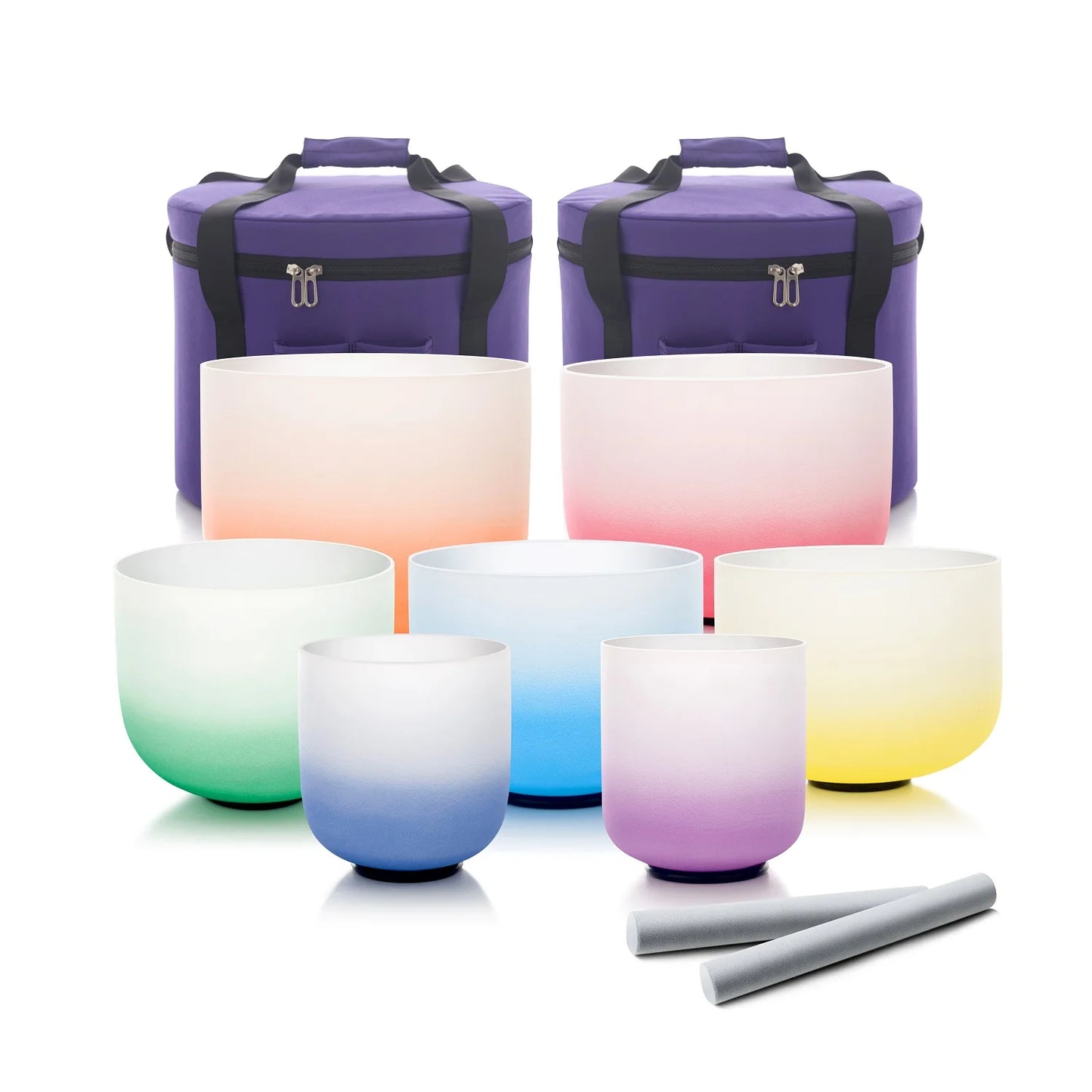 Dobachi 7er-Set 'Happy Chakra' aus Quarzglas