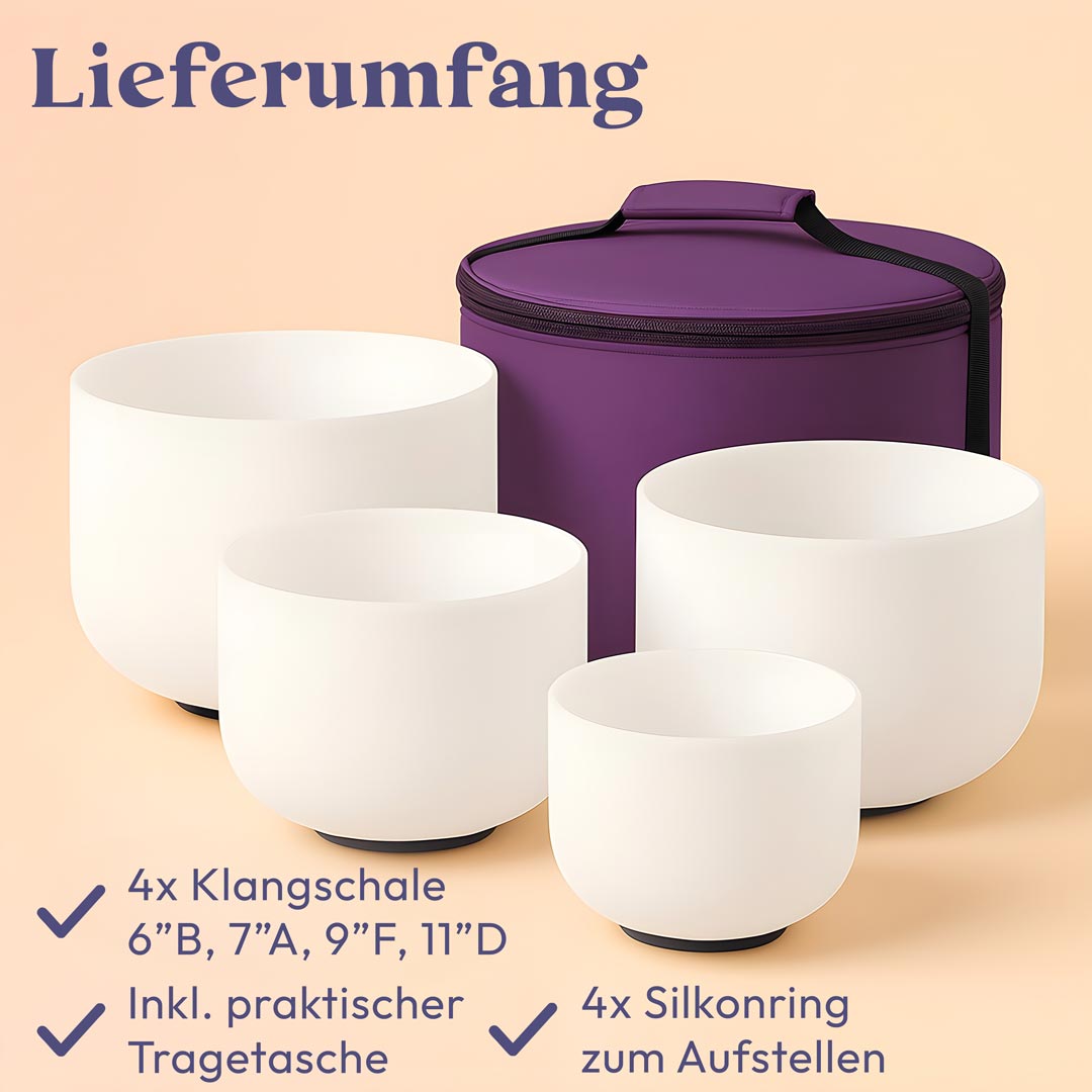 Dobachi 4er-Ergänzungs-Set 'Namasté Plus' aus Quarzglas