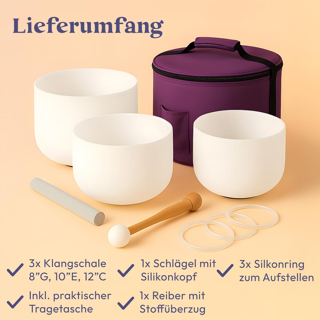 Dobachi 3er-Set 'Namasté' aus Quarzglas